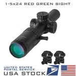 1-5X24 Compact Scope 30MM Tube 1/2MOA Optical Red Green Sight Tactical Hunting. Fixed Price $74.99.