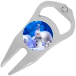 Cute Snowman Christmas Golf Ball Marker Divot Repair Tool Bottle Opener. Fixed Price $15.88.