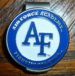Air Force Academy Fightin' Falcons 1" Golf Ball Marker 2 Sided Hat Clip Ncaa. Fixed Price $13.25.