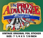 Snap-on The Pro's Advantage Vintage Original Foil Decal Sticker Tools. Fixed Price $10.91.