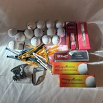 Golf Balls, Long Tees, Bag Clip, Spike Repair! Nike Titleist Tommy Armor ++. Fixed Price $27.99.