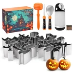 Haushof 24PCS Halloween Pumpkin Carving Kit For Jack-o-lanterns Tool. Fixed Price $29.99.