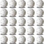 Funzon Practice Golf Balls, 25 Pack Plastic Airflow Hollow 41MM, White. Fixed Price $13.86.