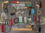 Build Lot Vintage Kitchen Tools Egg Beaters, Mixers, Spatulas, Pastry Cutters. Fixed Price $7.00.