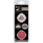 New Team Effort Ohio State Buckeyes Ball Marker Set - 4 Pack. Fixed Price $17.99.