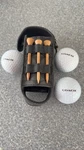 Coach Golf Ball Leather Pouch With Set. Fixed Price $60.00.