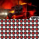 50X Led Small Round Side Marker Light Lorry Button Lamp Off-road Red Universal. Fixed Price $55.99.