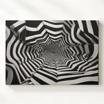 Wall Art Optical Vortex Canvasabstract Black & White Illusion. Fixed Price $24.90.