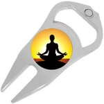 Yoga Meditation Golf Ball Marker Divot Repair Tool Bottle Opener. Fixed Price $15.88.
