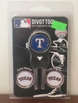 Texas Rangers Mlb Team Golf Divot Tool Magnetic W/ 3 Double-sided Ball Markers. Fixed Price $9.99.