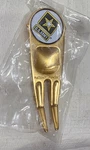 Vtg Us Army Divvy Divot Tool Gold Golf Ball Marker. Fixed Price $14.99.