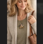 J. Jill Autumn Charm Necklace Pinecone Acorn Leaf Adjustable Fall Boho Cottage. Fixed Price $29.00.