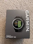 Garmin Approach S44 Gps Golf Watch Silver With Black Silicone Band. New Box. Fixed Price $280.46.