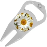 White Daisies Golf Ball Marker Divot Repair Tool Bottle Opener. Fixed Price $15.88.
