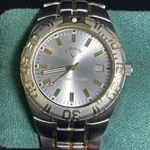 Callaway Roma-cutter Golf Watch Two Tone Quartz Mens Working Nwt. Fixed Price $52.79.