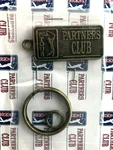 New - Pga Partners Golf Club Key Chain Tag Ring Metal Brass Tone Bag. Fixed Price $20.00.