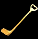 Golf Club Beer Bottle Opener Solid Heavy Brass 7" Strong Quality Barware Sports. Fixed Price $17.85.