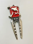 Oakley Golf X-metal Skull Divot Repair Tool Red Black Stainless Rare. Fixed Price $19.99.