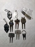 Vintage (10) Greens Golf Ball Markers Divot Repair Tools Score Caddy. Fixed Price $25.00.