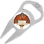 Happy Thanksgiving Turkey Golf Ball Marker Divot Repair Tool Bottle Opener. Fixed Price $15.88.