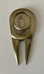 Vintage Brass Golf Divot Tool, Magnetic Ball Marker-tc Logo-mobile Pro Shop-rare. Fixed Price $16.74.