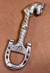 Vintage Silver Plated? Head Bottle Cap Opener Horseshoe Old Bar Tool 6. Fixed Price $7.99.