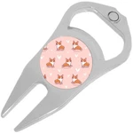 Cute Corgi Pattern Pink Hearts Golf Ball Marker Divot Repair Tool Bottle Opener. Fixed Price $15.88.