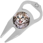 Kitty Cat Golf Ball Marker Divot Repair Tool Bottle Opener. Fixed Price $15.88.