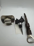 Western Horse Wine Bar Tool Set Stopper Pourer Bottle Opener Cowboy Hat. Fixed Price $27.95.