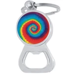 Tie Dye Swirl Bottle Opener Keychain - Metal Beer Bar Tool Ring. Fixed Price $15.88.