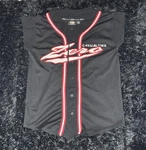 Vintage Zero Casualties Black Mesh Buttonup Sleeveless Embroidered Men's T-shirt. Fixed Price $25.00.