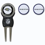 Baltimore Ravens Nfl Team Golf Divot Tool With 3 Magnetic Ball Markers. Fixed Price $14.99.