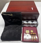 St Andrews Scotland Golf Gift Set Wooden Humidor Box Towel Tees Balls Marker. Fixed Price $24.99.