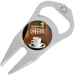 Life Begins After Coffee Golf Ball Marker Divot Repair Tool Bottle Opener. Fixed Price $15.88.
