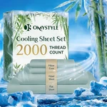4-PIECE Premium Bamboo Blend Bed Set Deep Pocket Breathable Soft. Fixed Price $26.99.