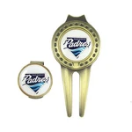 San Diego (sd) Padres Golfers Hat Clip & Divot Tool Combo With Ball Markers. Fixed Price $19.95.