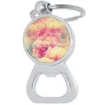 Triangle Colorful Clouds Bottle Opener Keychain - Metal Beer Bar Tool Ring. Fixed Price $15.88.