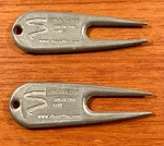 Two (2) Vintage Shear-line Golf Logo Ball Mark Divot Repair Tools. Fixed Price $19.95.