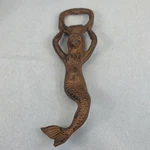 Cast Iron Mermaid Bottle Opener Nautical Bar Tool Rustic Brown Finish. Fixed Price $10.99.