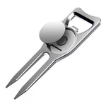 Golf Divot Tool 6-IN-1 Multifunction W/ Ball Marker Groove Cleaner, Silver. Fixed Price $8.99.
