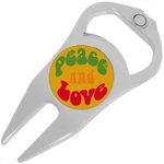 Love And Peace Golf Ball Marker Divot Repair Tool Bottle Opener. Fixed Price $15.88.