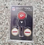 Team Golf Nfl Divot Tool With 3 Ball Markers Pack, Kansas City Chiefs.. Fixed Price $16.50.