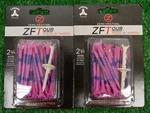 2 Zero Friction Zftour Prong Pink Golf Tees 3/4" - 40 Per Pack ZT10010. Fixed Price $16.88.