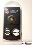 Nfl New York Jets Team Golf Cap Clip Magnetic W/ 2 Double-sided Ball Markers. Fixed Price $13.50.