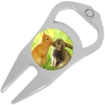 Bunnies Kissing Golf Ball Marker Divot Repair Tool Bottle Opener. Fixed Price $15.88.