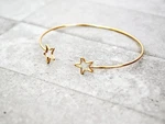 14K Gold PLATED-925 Sterling Silver Star Bangle Cuff Bracelet Jewelry- SS20. Fixed Price $69.99.