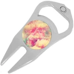 Triangle Colorful Clouds Golf Ball Marker Divot Repair Tool Bottle Opener. Fixed Price $15.88.
