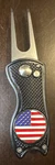 Black Switch Blade Style Divot Tool W/ Usa Removable Magnetic Golf Ball Marker.. Fixed Price $11.48.