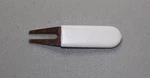 New Rubber Bent Fork Divot Tool - Color: White. Fixed Price $7.15.