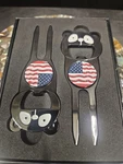 Yousonew Black Cat 6N1 Nickel Metal Golf Divot Tool, Club Tee, Groove Cleaner,. Fixed Price $12.00.